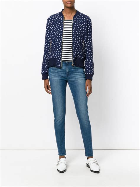 michael kors floral bomber jacket